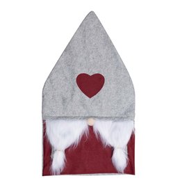 HI 54754 Stuhlhusse im Wichtel Design 83x45cm grau