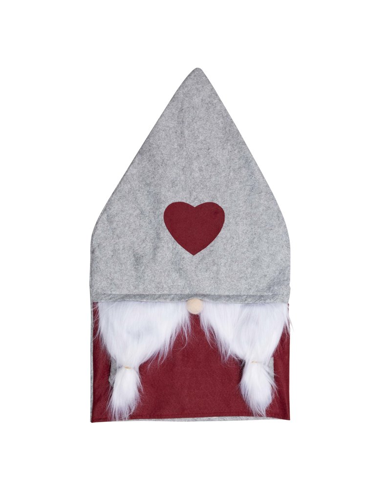HI 54754 Stuhlhusse im Wichtel Design 83x45cm grau