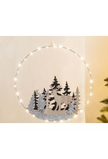 LED Metall Ring mit 20 warmweissen LEDs Batteriebetrieb 76928