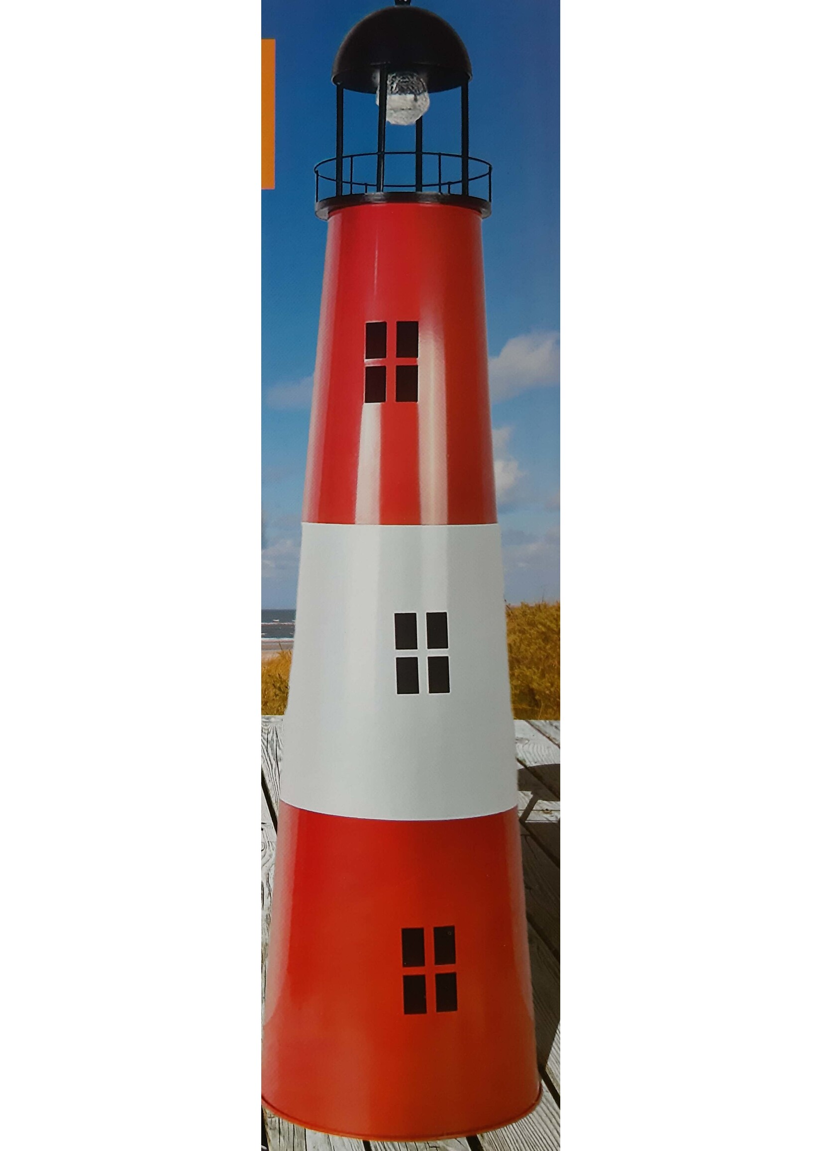Westerholt 2637 Solar Leuchtturm Höhe 120cm aus Metall