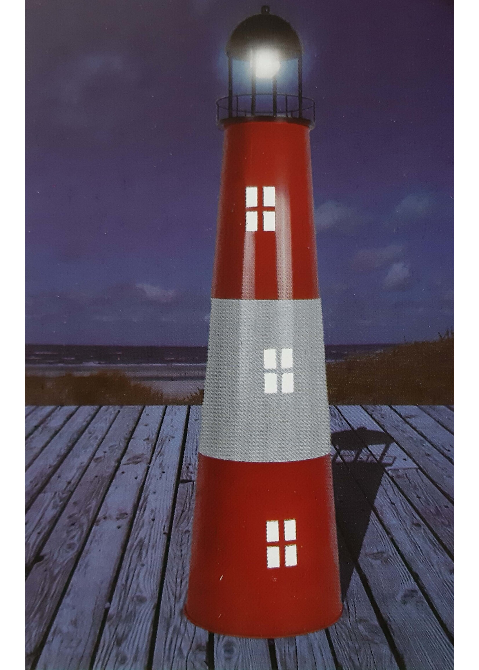 Westerholt 2637 Solar Leuchtturm Höhe 120cm aus Metall