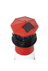 HI 70462 LED Solar Leuchtturm mit rotierender Led Beleuchtung H43cm