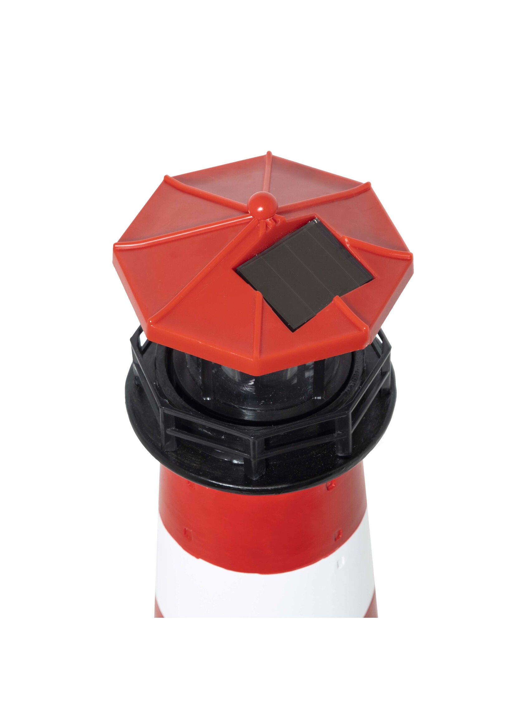 HI 70462 LED Solar Leuchtturm mit rotierender Led Beleuchtung H43cm