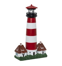 HI 70462 LED Solar Leuchtturm mit rotierender Led Beleuchtung H43cm