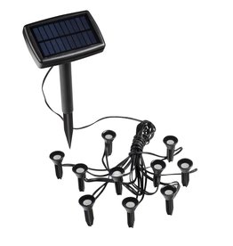 HI 70452 LED Solar Pflanzenstrahler mit 10 Strahlern