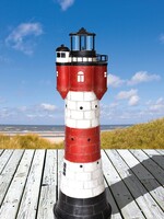 Westerholt 2639 Solar Leuchtturm Roter Sand Höhe 50cm
