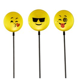 HI 70465 LED Solar Gartenstecker Happy Faces 3er Set