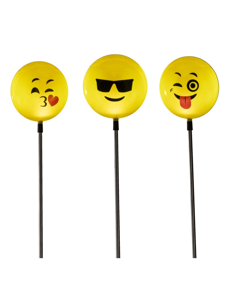 HI 70465 LED Solar Gartenstecker Happy Faces 3er Set