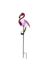 HI 70472 LED Solar Gartenstecker Flamingo aus Metall Höhe 81cm