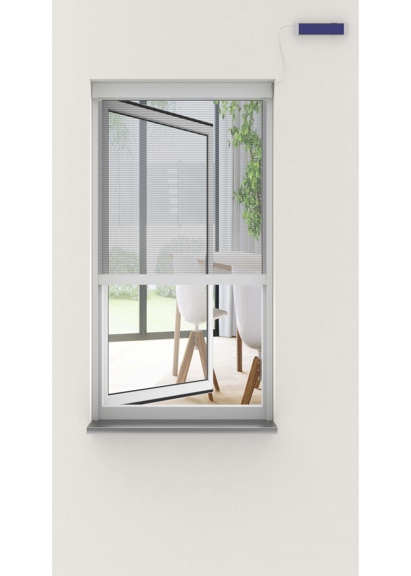 Insektenschutz Rollo elektrisch Solar 110x220cm weiss 101830501-VH