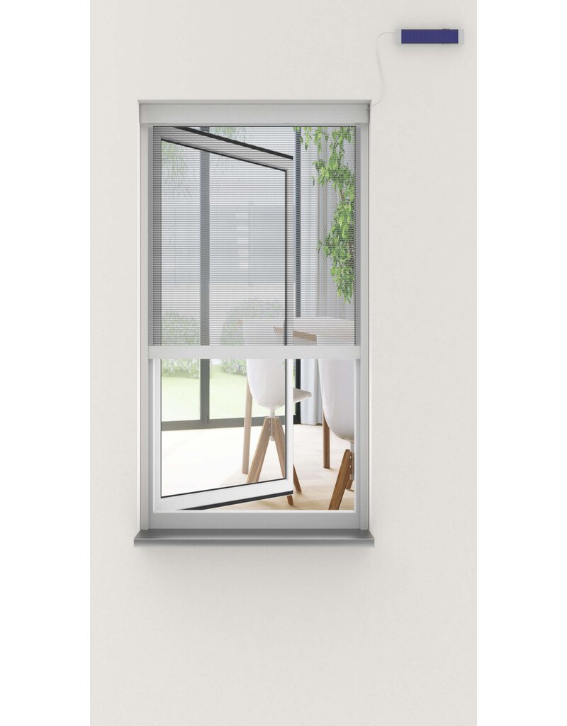 Insektenschutz Rollo elektrisch Solar 110x220cm weiss 101830501-VH