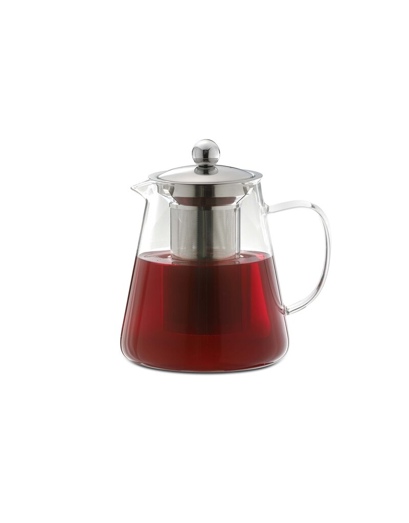Glas Teekanne 1200ml mit Teefilter aus Edelstahl 17048
