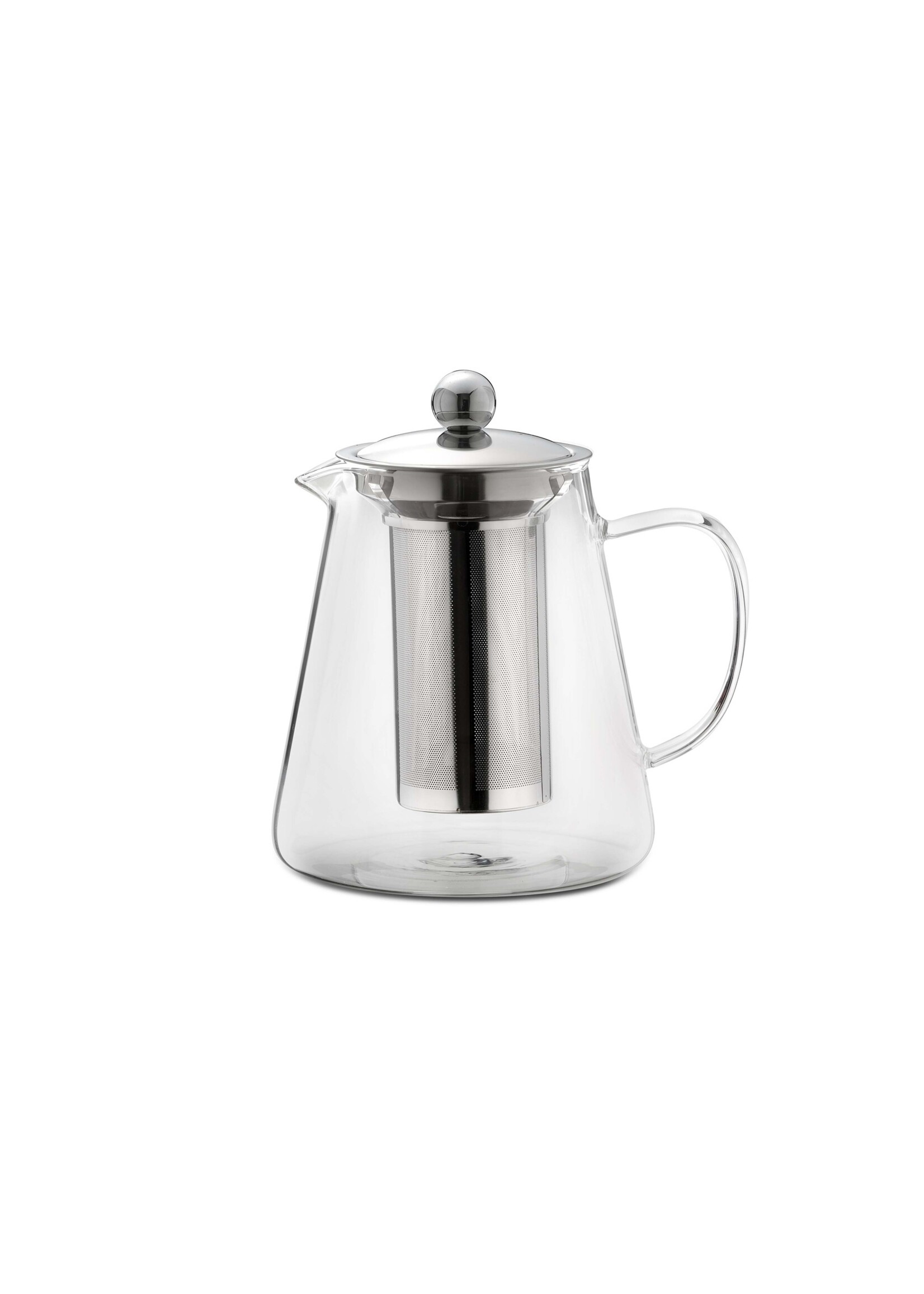 Glas Teekanne 1200ml mit Teefilter aus Edelstahl 17048