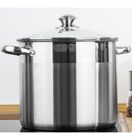 Edelstahl Kochtopf Topf Universaltopf 14L mit Glasdeckel 22023