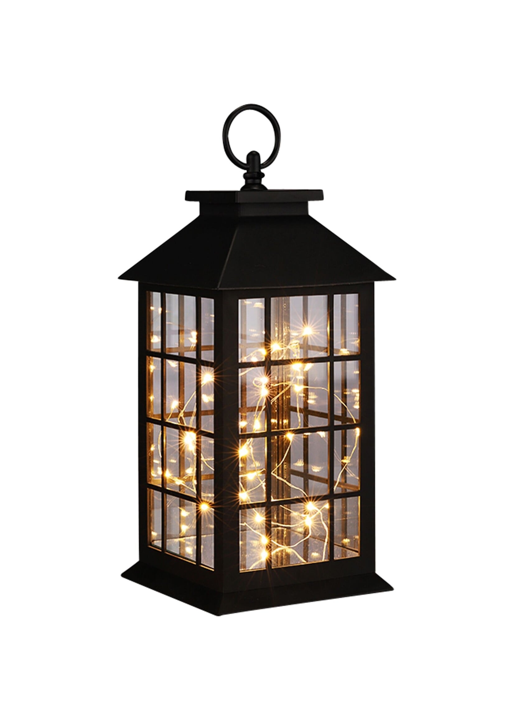 Laterne mit warmweisser Kupferlichterkette 30 LEDs 57091