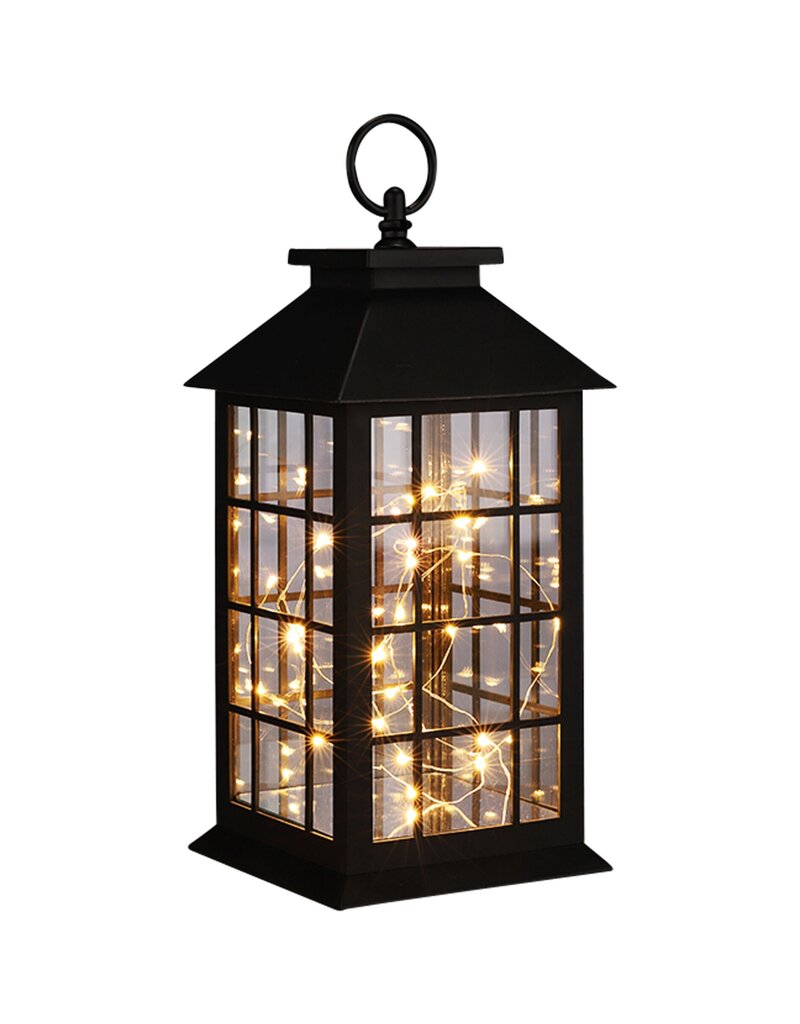 Laterne mit warmweisser Kupferlichterkette 30 LEDs 57091