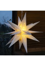 Weihnachtsstern 58cm mit 12 warmweissen LEDs und Timer 76144