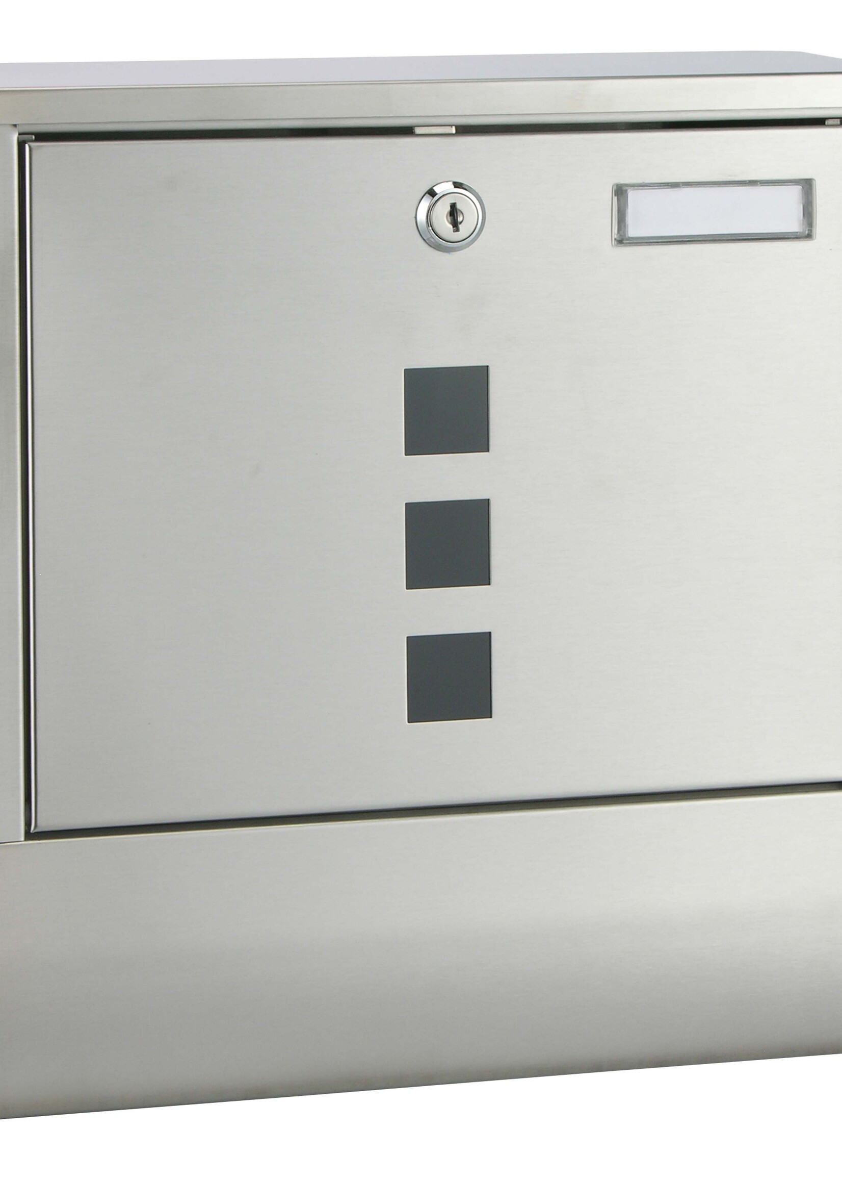 Edelstahl Briefkasten mit Zeitungsfach 60171