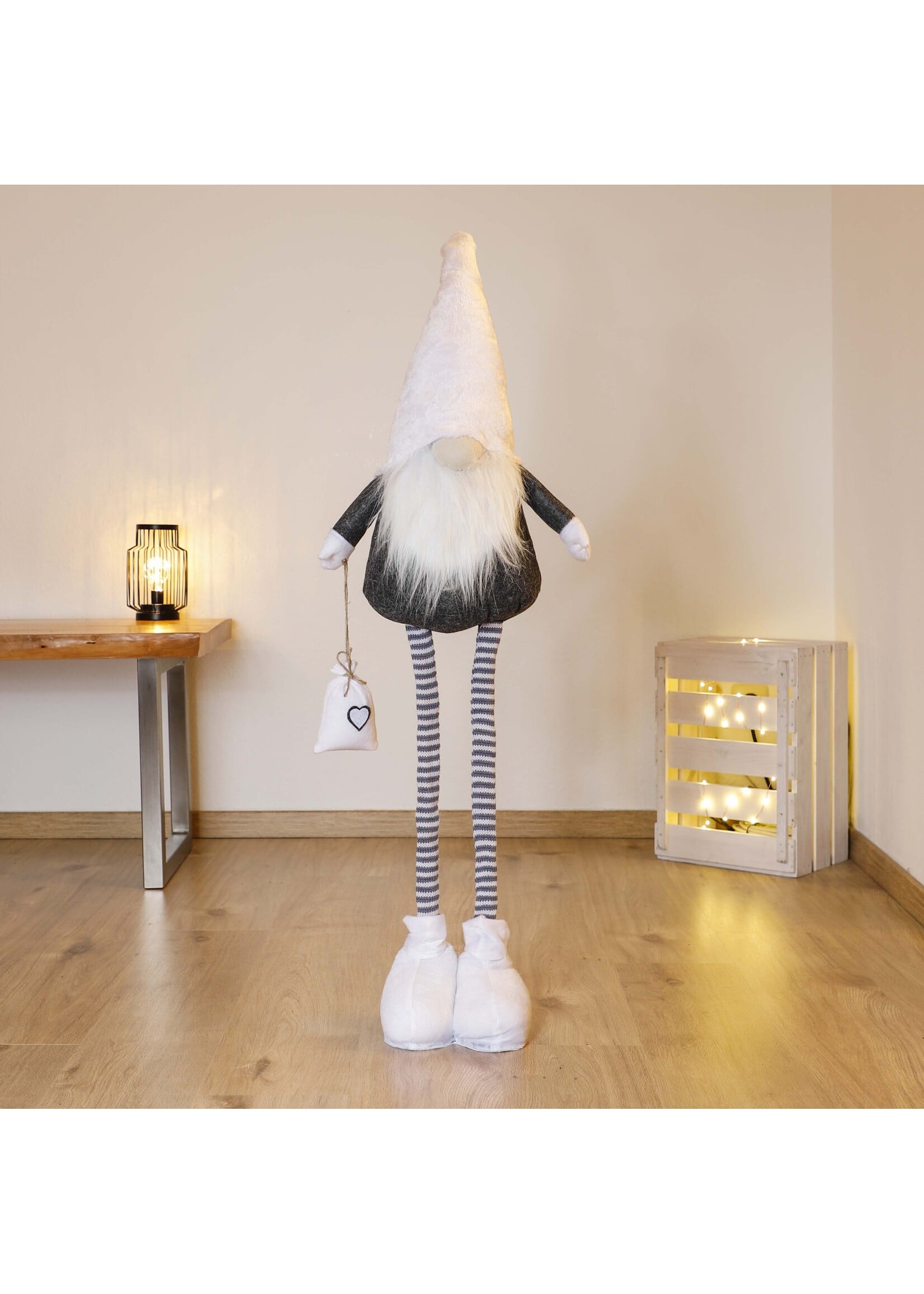Deko Wichtel mit Teleskopbeinen höhenverstellbar bis 120cm 54752