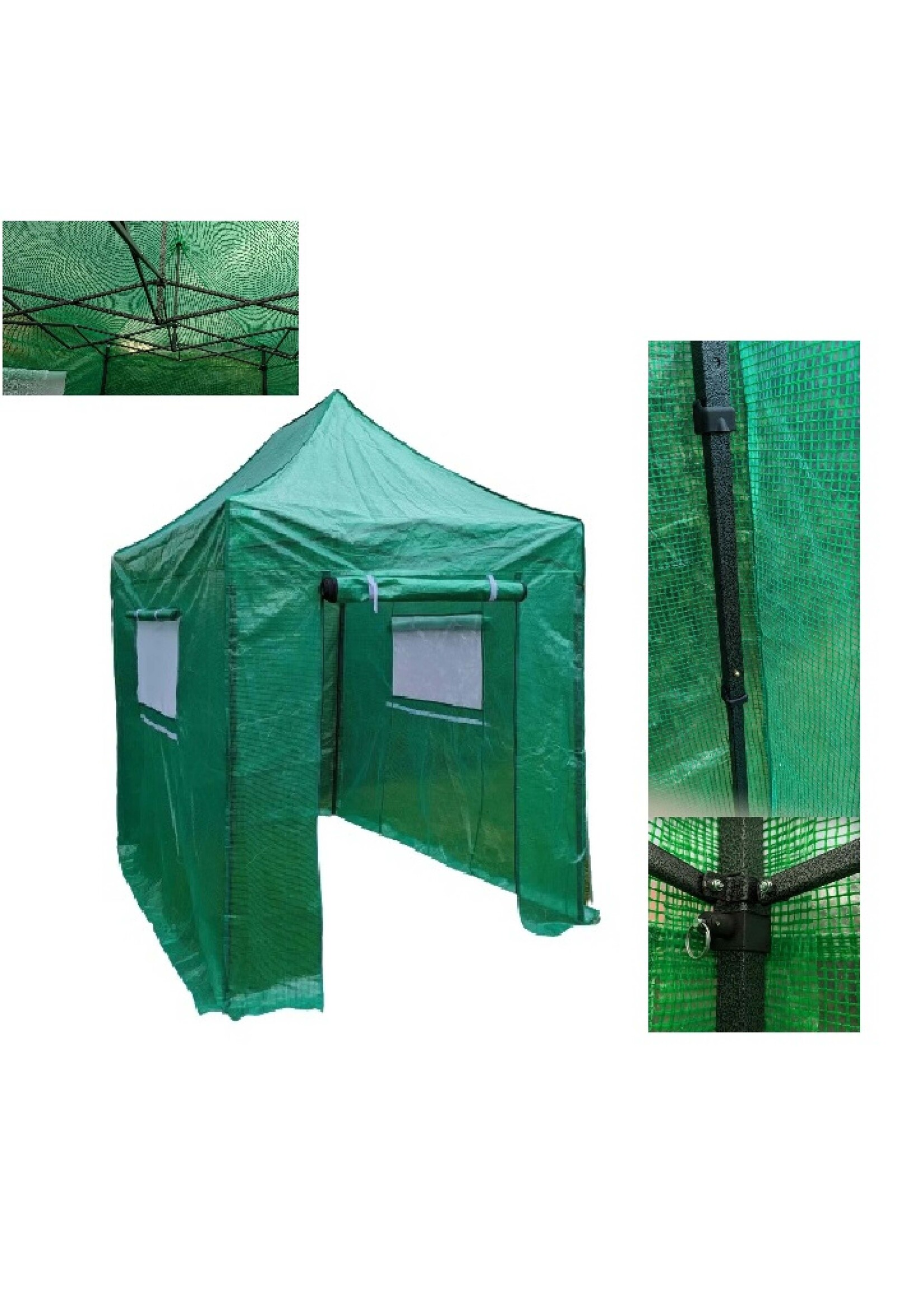 Gewächshaus faltbar 270x180x210cm mit Tür und Fenstern 2690