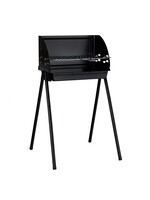 Grill Standgrill Holzkohlegrill mit Windschutz 64256