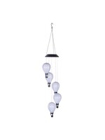 LED Solar Windspiel mit 5 warmweissen  flackernden Ballons 70484