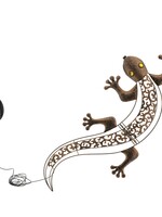 Solar LED Wandlicht Deko Gecko mit 10 warmweissen LEDs 70457