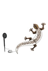 Solar LED Wandlicht Deko Gecko mit 10 warmweissen LEDs 70457