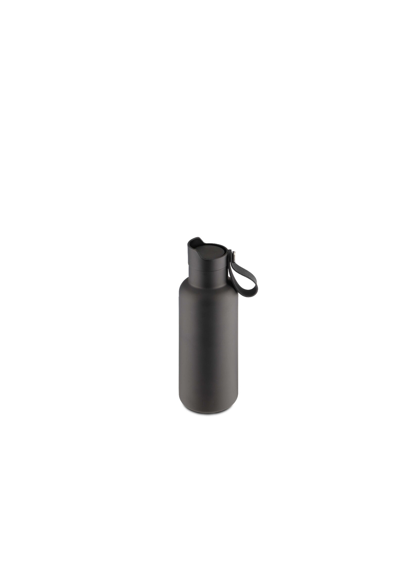 Weis 12672 Edelstahl Trinkflasche vakuumisoliert 500ml schwarz