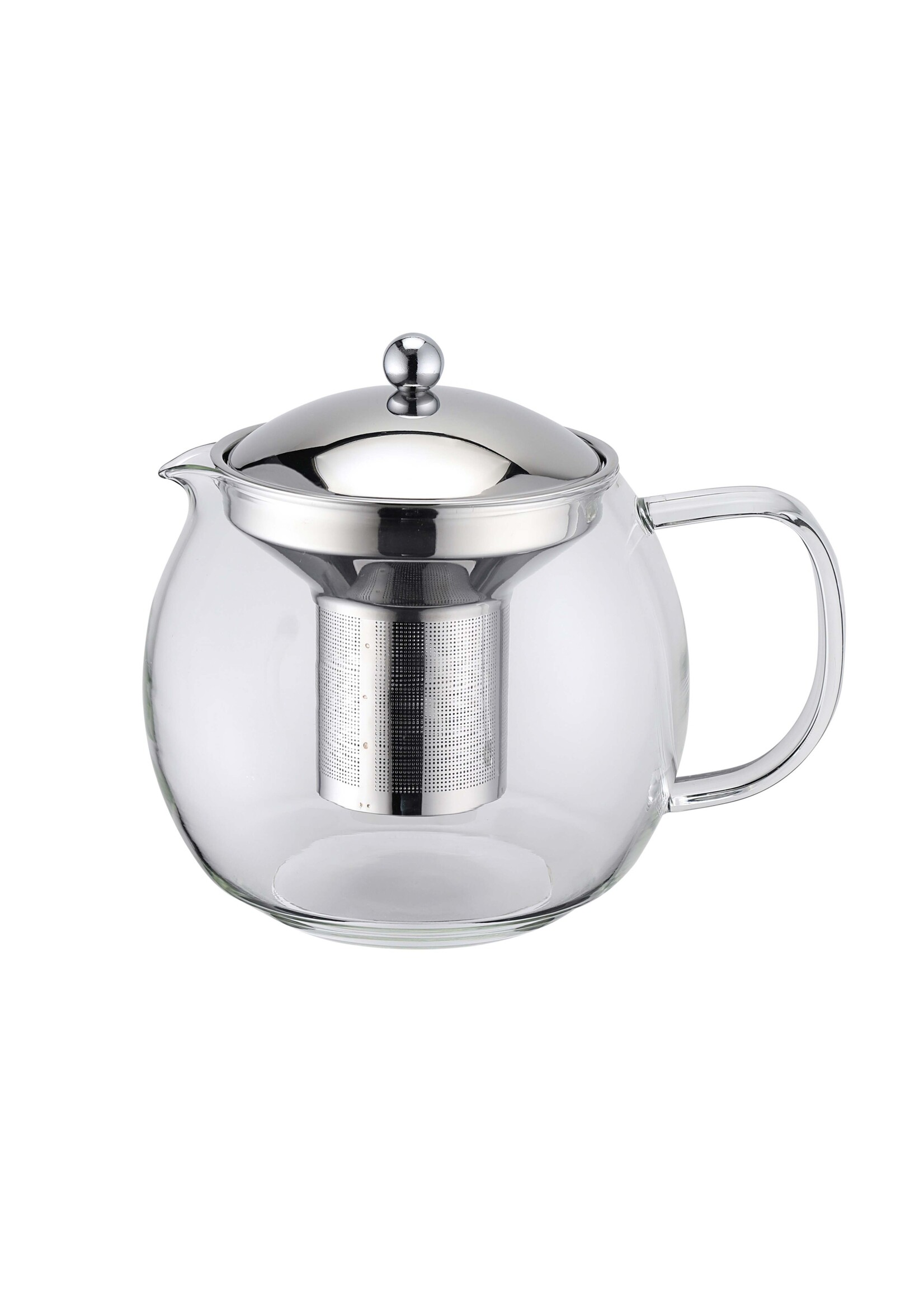 Weis 17050 Teekanne aus Glas und Edelstahl mit Sieb 1,0 Liter
