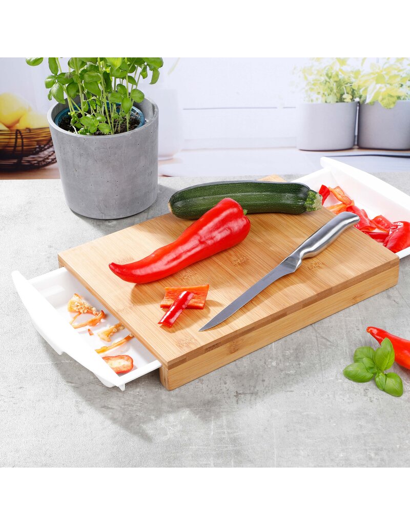 Schneidebrett Bambus mit 2 Schalen 28550