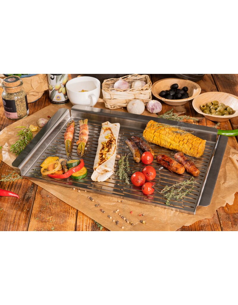 Edelstahl Grillplatte 41x27,5cm 202990219-HE