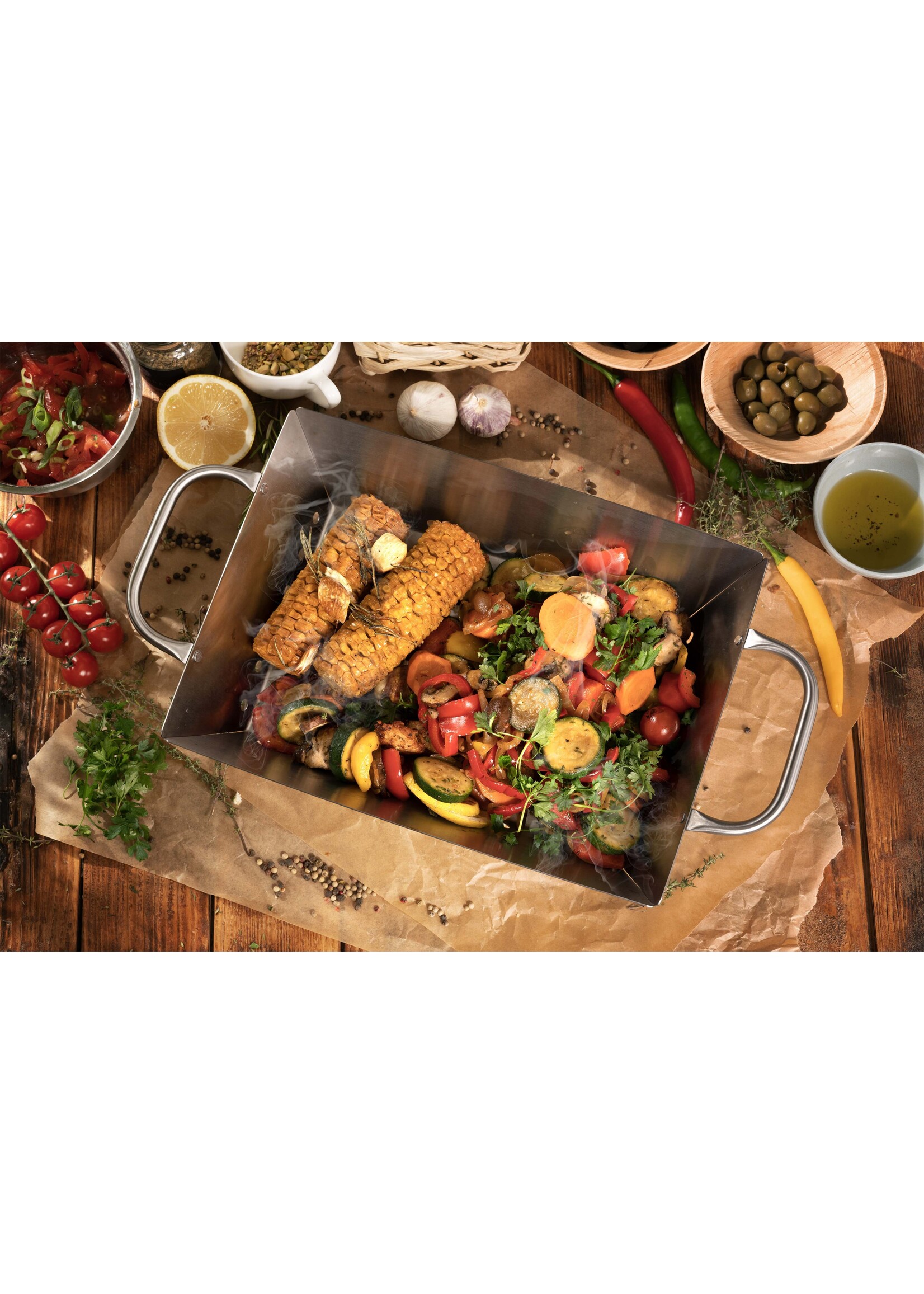 Edelstahl Grillschale 33,5x24,5x8,5cm 202970119-HE