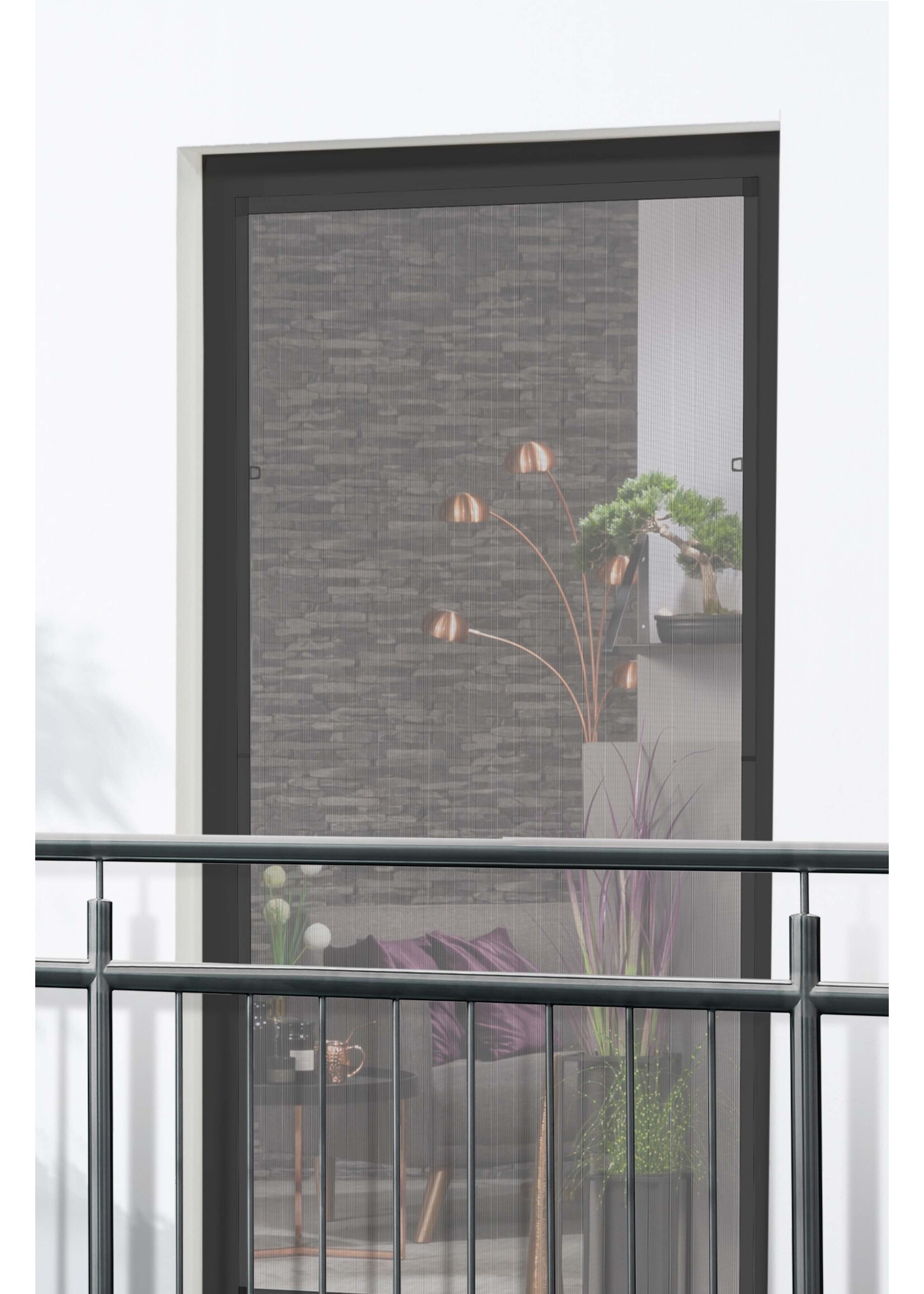Fliegengitter Fensterbausatz 130x220cm anthrazit 101900107-VH