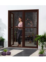 Fliegengitter Doppelschiebetür Schiebetür braun 240x240cm 101340102-VH