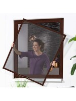 Fensterbausatz Master SLIM 100x120cm braun Pollenschutzgewebe 100690802-VH