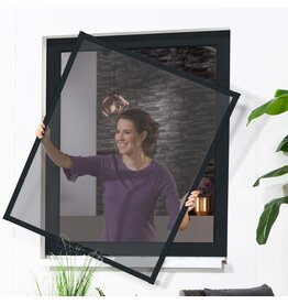 Fensterbausatz Master SLIM 100x120cm anthrazit Pollenschutzgewebe 100690807-VH