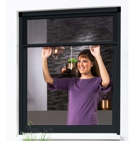Fliegengitter Alu Rollobausatz für Fenster smart 80x160cm anthrazit 100910207-VH