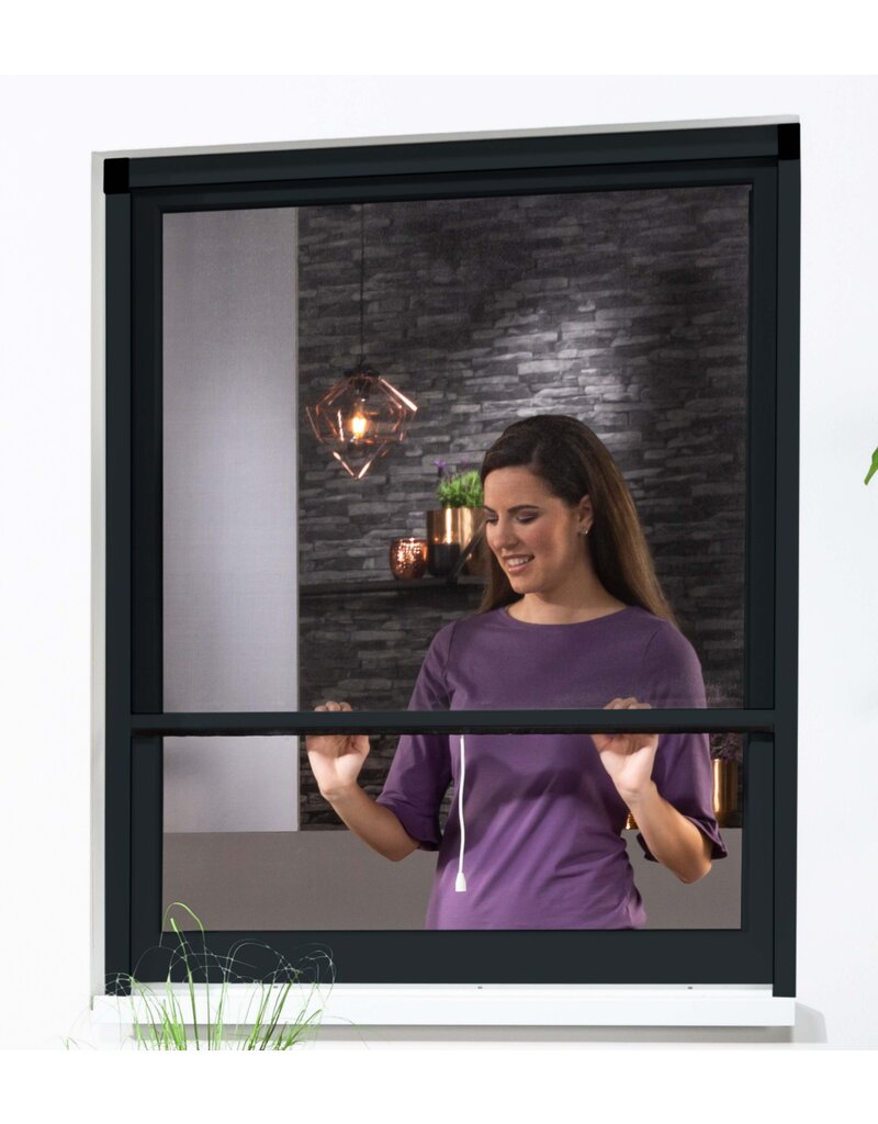 Fliegengitter Alu Rollobausatz Fenster smart 130x160cm anthrazit 100910107-VH