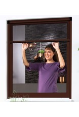 Fliegengitter Alu Rollobausatz für Fenster smart 160x160cm braun 100910402-VH