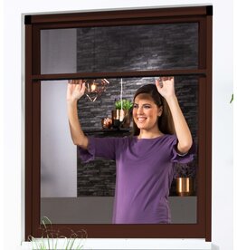 Fliegengitter Alu Rollobausatz für Fenster smart 160x160cm braun 100910402-VH