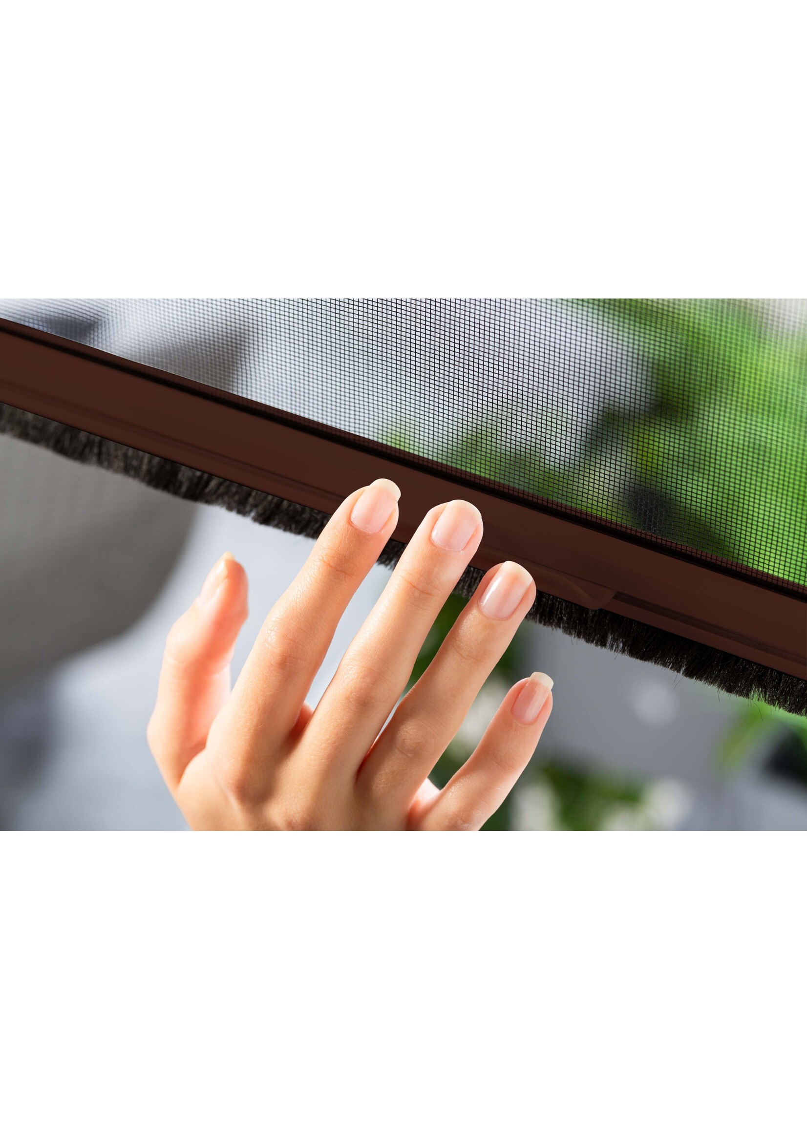 Fliegengitter Alu Rollobausatz Fenster smart 130x160cm braun 100910102-VH
