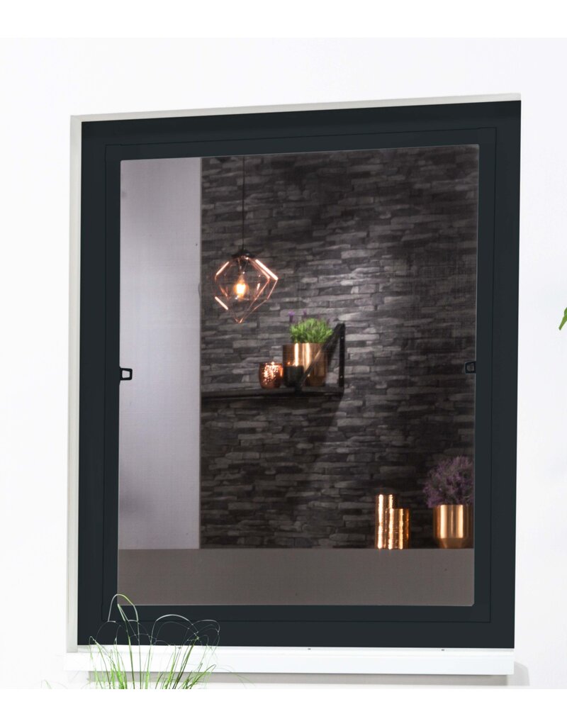 Fliegengitter Fensterbausatz flächenbündig 130x150 anthrazit 101025107-VH