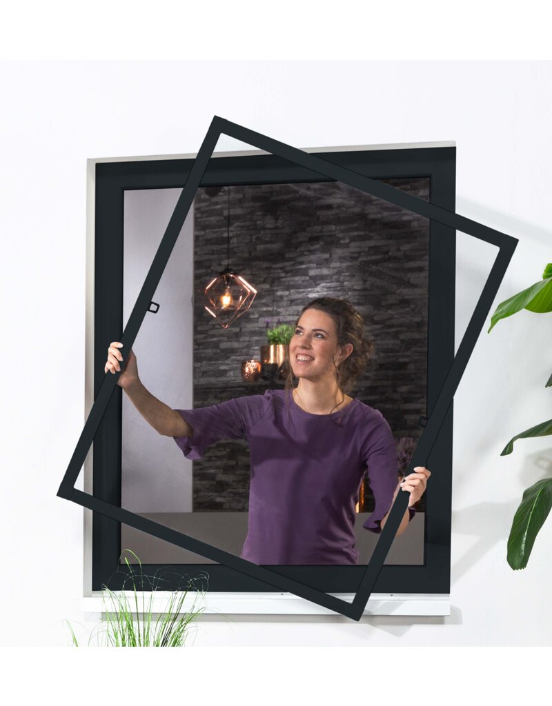 Fliegengitter Fensterbausatz flächenbündig 100x120 anthrazit 101025207-VH