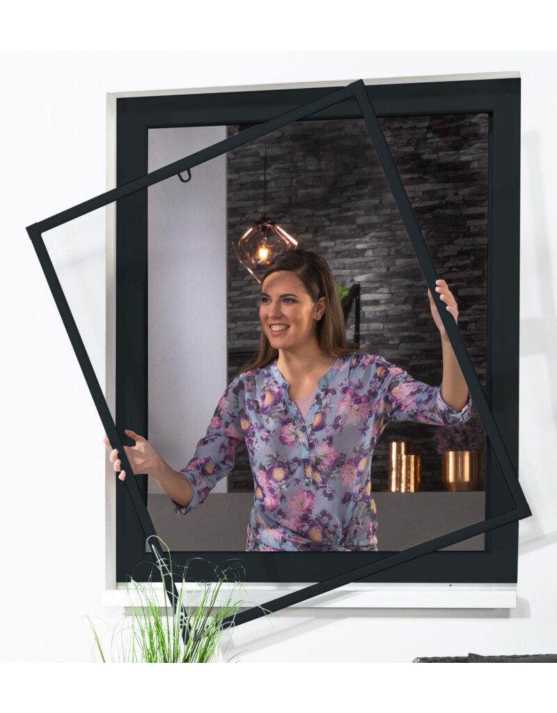 Fliegengitter Fensterbausatz BASIC 80x100cm anthrazit 101550107-VH