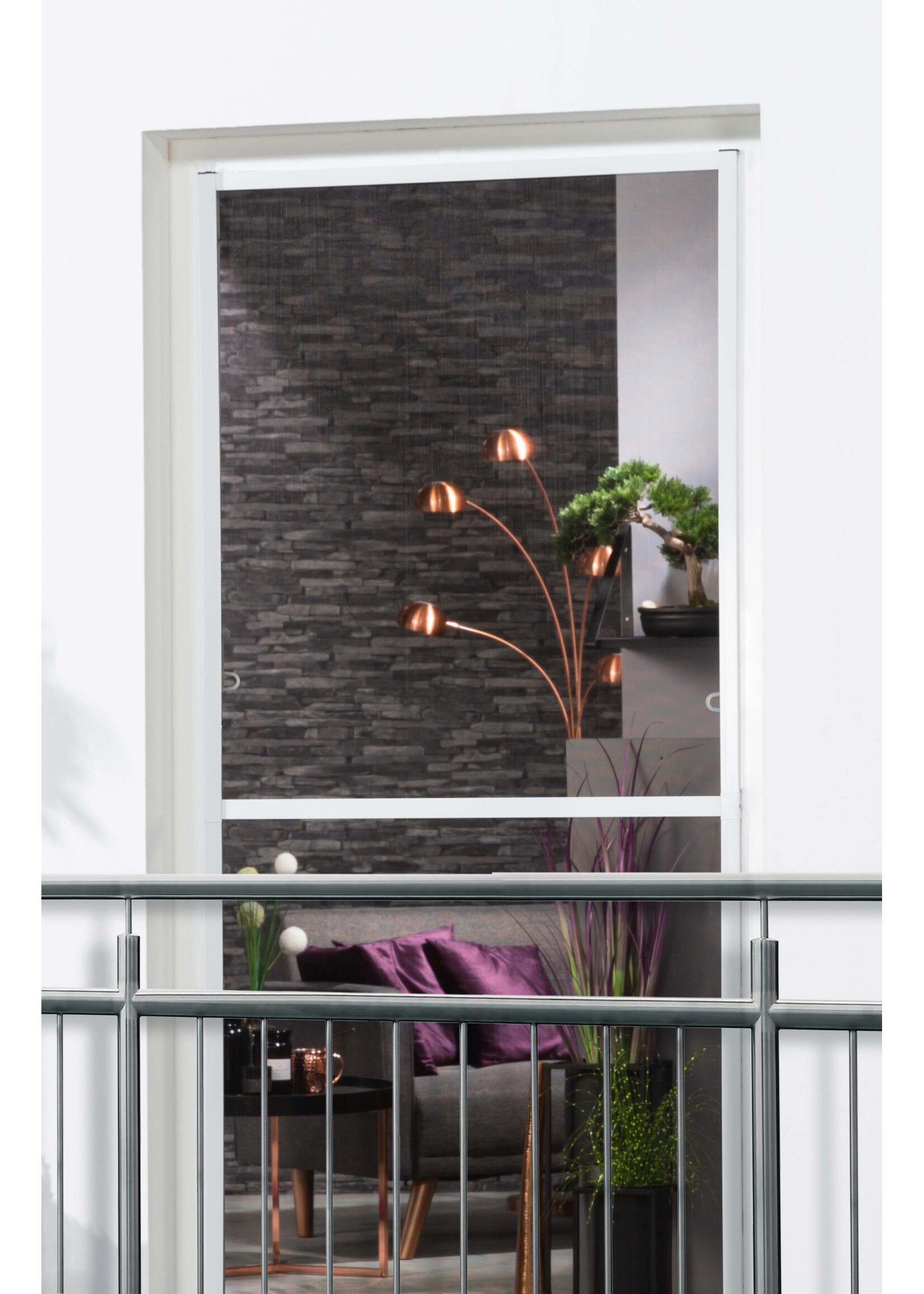 Fliegengitter Fensterbausatz Master XL SLIM 130x220cm weiss 101580101-VH