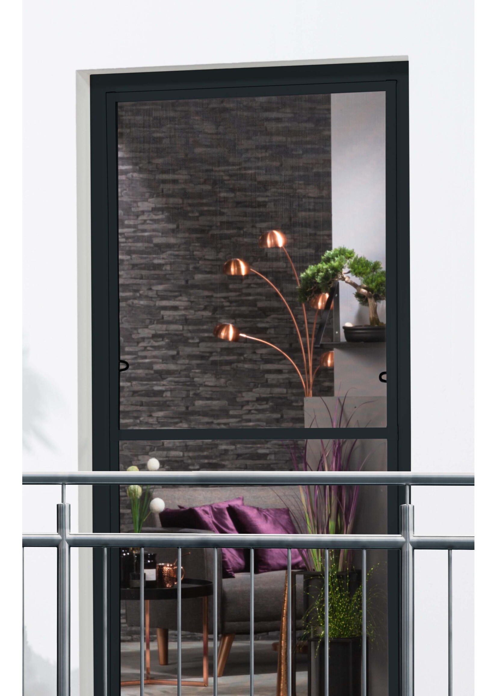 Fliegengitter Fensterbausatz Master XL SLIM 130x220cm anthrazit 101580107-VH