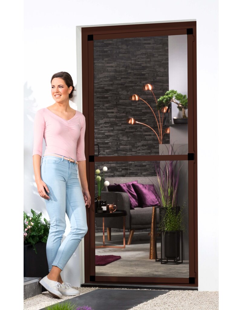 Fliegengitter Tür Bausatz flächenbündig 100x210cm braun 101620102-VH