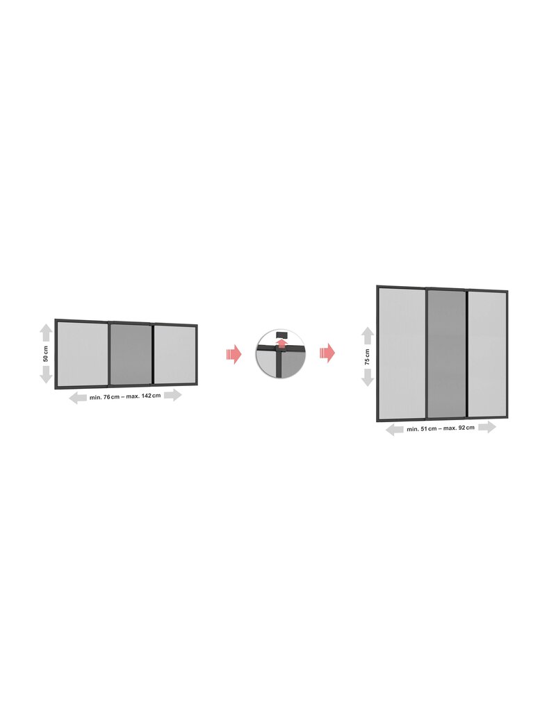 Alu Fliegengitter Schiebefenster 75x100 anthrazit 101690207-VH