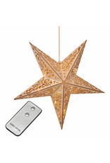 Hölzener Stern mit Beleuchtung 40cm mit Fernbedienung Retourenware